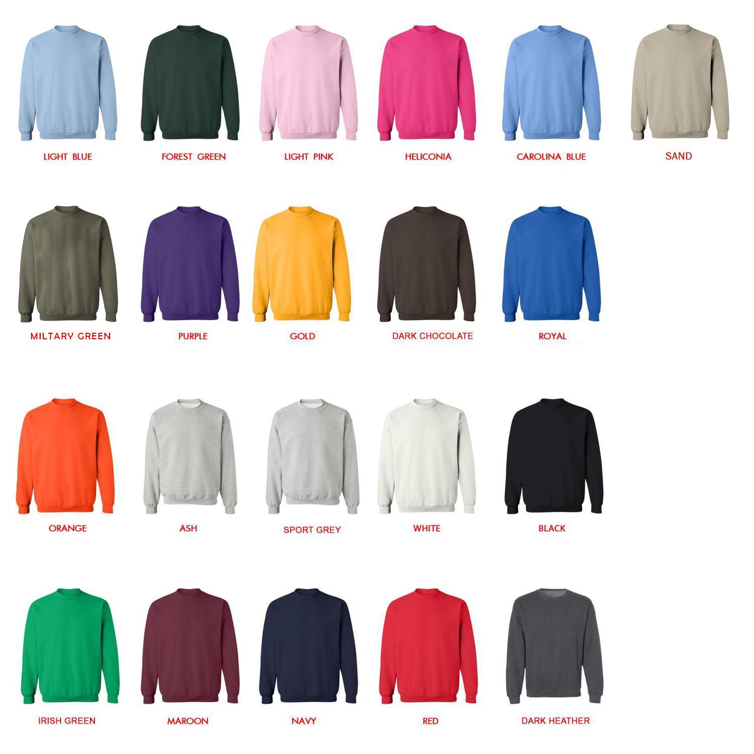 sweatshirt color chart - Neck Deep Shop